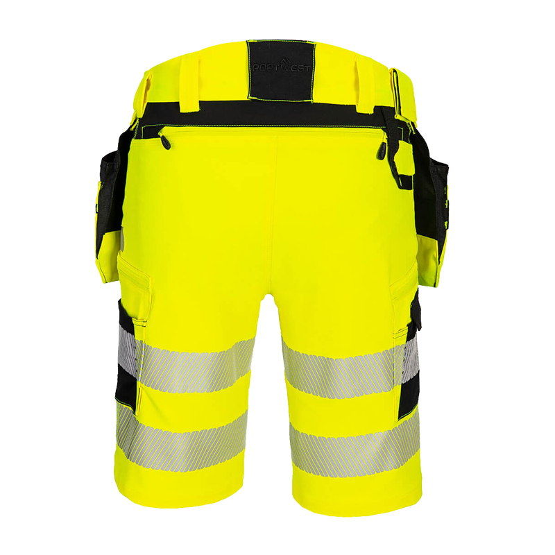 PortWest DX446 Warnschutz Stretch Shorts mit Holstertaschen