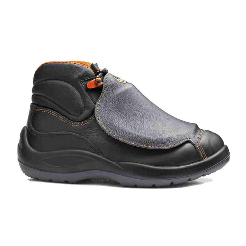 BASE Metatarsal S3 M Schweißer Sicherheitsstiefel B0473, schwarzer Lederstiefel mit Metatarsalschutz, wasserabweisend und robust für Schwerindustrie