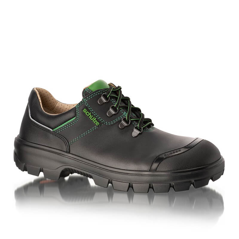 SCHÜTZE 6213 Bau Profi S3 Sicherheitsschuhe extra robust, schwarzer Sicherheitsstiefel aus Spezialleder mit robuster Sohle, wasser-, öl- und schmutzabweisend für den täglichen Baustelleneinsatz
