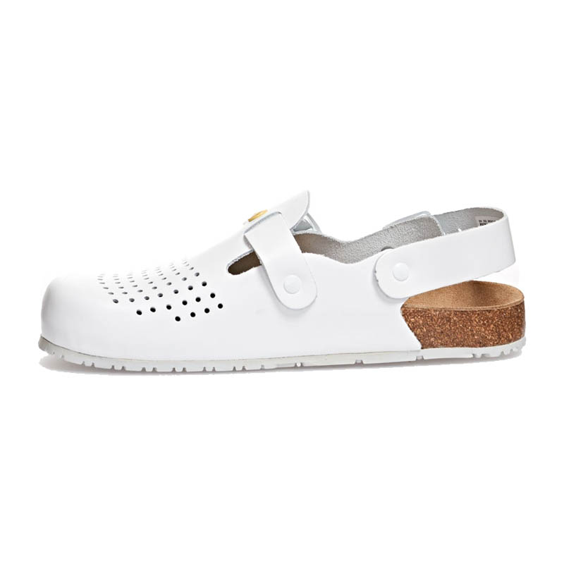 Abeba 4050 Nature OB ESD Sandalen mit Korkfußbett | weiß
