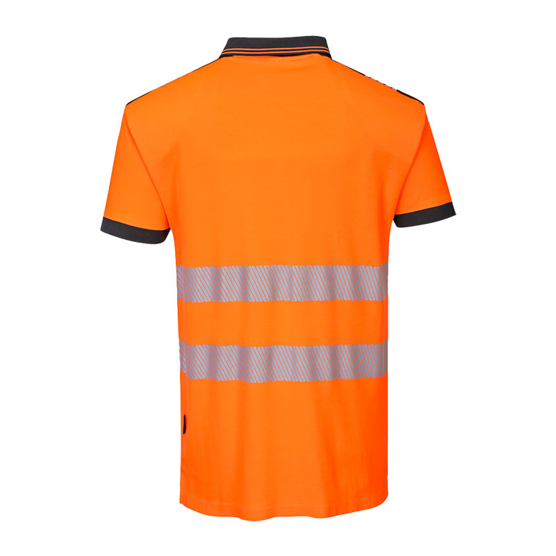 PortWest T180 Warnschutz Polo Shirt kurzarm Cotton Comfort Klasse 2