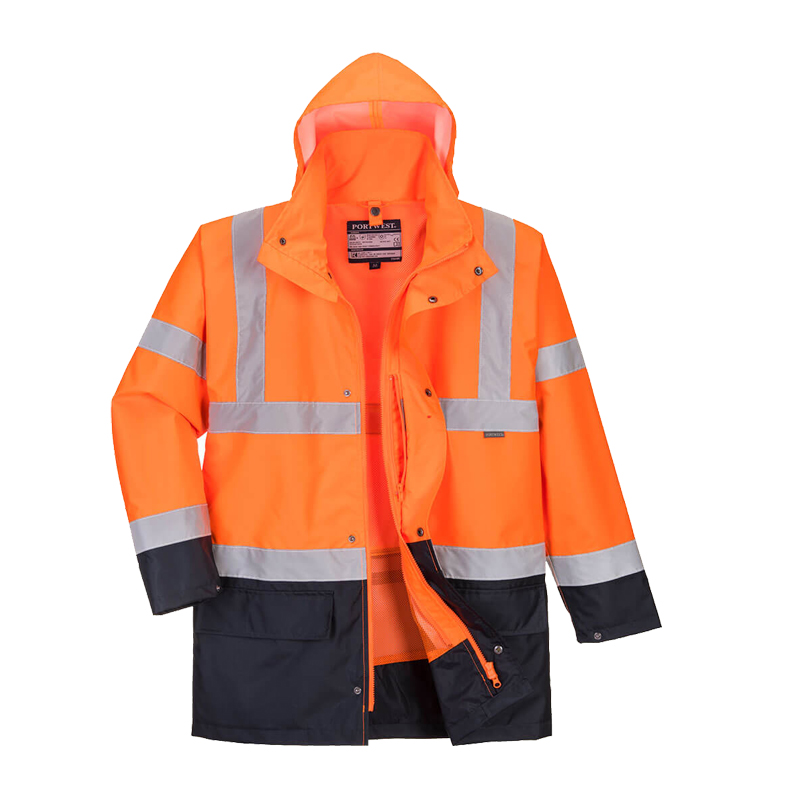 PortWest S766 Warnschutz 5 in 1 Kontrast Essential Jacke multifunktional