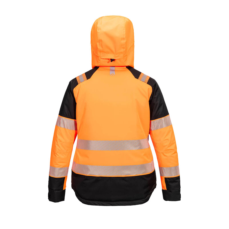 PortWest T162 Hi-Vis Damen Winter Jacke gefüttert
