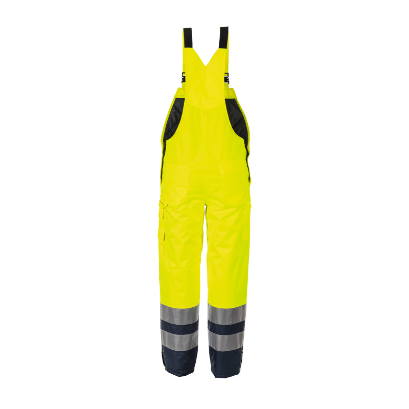 Planam Warnwetterschutz Winter Latzhose kontrast Klasse 2
