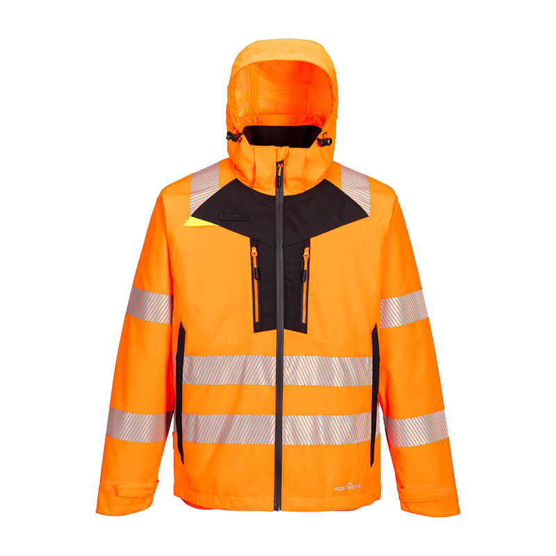 PortWest DX466 gefütterte 4 in 1 Warnschutz Wetterschutz Jacke multifunktional