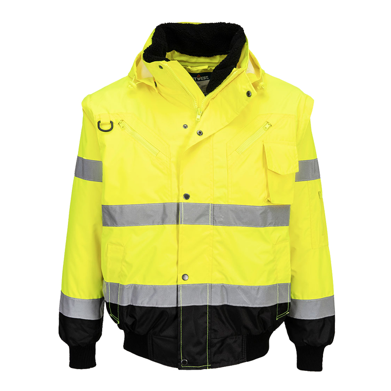 PortWest C465 3-in-1 Warnschutz Pilot Jacke kontrast Klasse 3