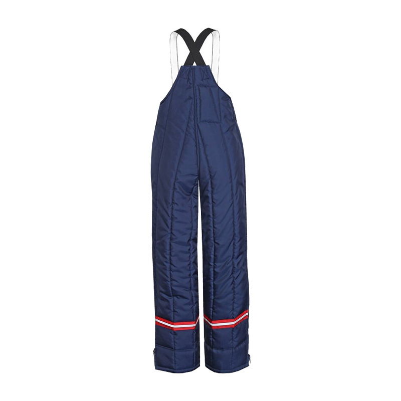 TEMPEX CLASSIC Damen Kommissionierer Gefrierhaus Hose von HB Protective Wear in Navy, mit Trägern und Reflexstreifen, für professionelle Kältearbeit im Gefrierhaus