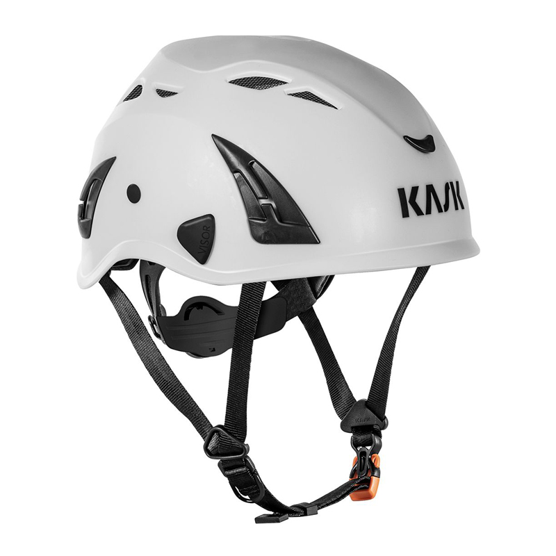 Kask SUPERPLASMA AQ Industriehelm EN 397 in Weiß, Sicherheitshelm mit Belüftungsöffnungen, Größenverstellung und Kinnriemen