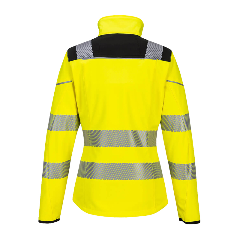 PortWest PW381 Damen Warnschutz SoftShell Jacke 3-lagig wasserfest