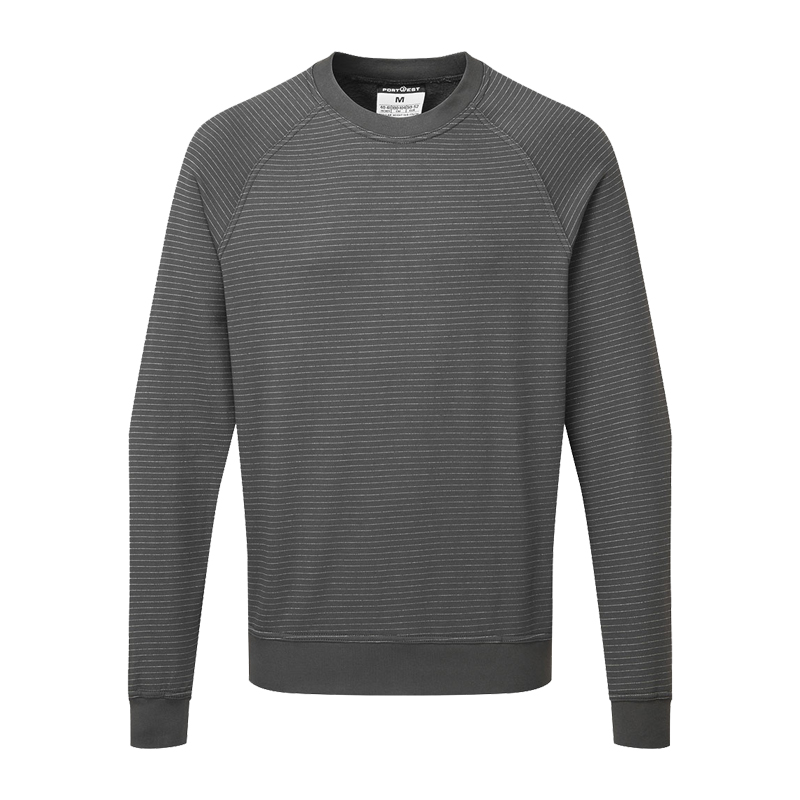 PortWest AS24 Antistatik ESD Sweat Shirt für EPA Bereiche