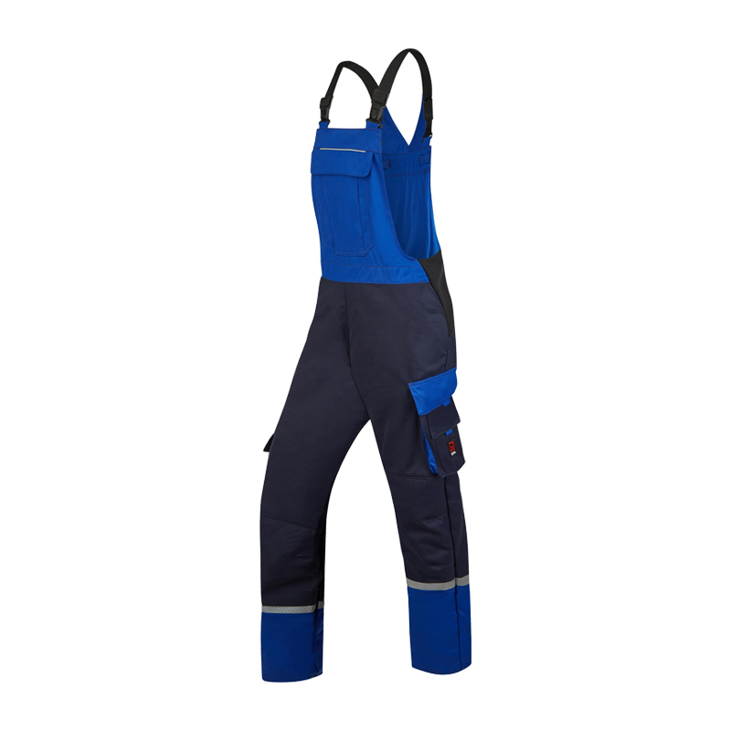 Rofa Multi-Light 2679 MultiNorm Damen Latzhose 4 kA + 7 kA APC2, zweifarbig in Blau und Marine, mit Trägern und Seitentaschen