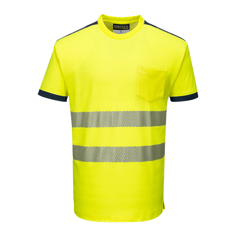 PortWest T181 Warnschutz T-Shirt Cotton Comfort Klasse 2