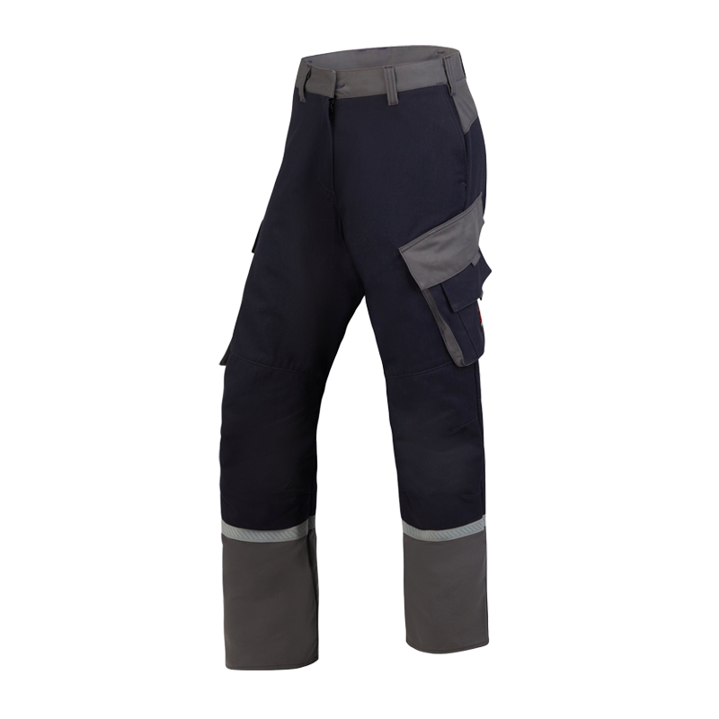 Rofa Multi-Light 2668 MultiNorm Damen Hose 4 kA | APC1 in Marine/Grau, robuste Arbeitshose mit Seitentaschen und kontrastfarbenen Beinabschlüssen