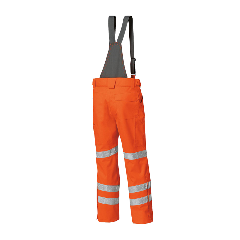 Orange BP 2019 Warnschutz Wetterschutz Latzhose Klasse 2 wasserdicht von BP Bierbaum Proenen mit Reflexstreifen