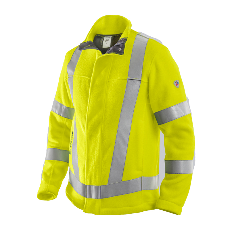 BP 2225 Warnschutz MultiNorm Fleece Jacke 4 kA APC1 von BP Bierbaum Proenen in Warngelb mit Reflexstreifen, flammhemmend, antistatisch und Warnschutz Klasse 3