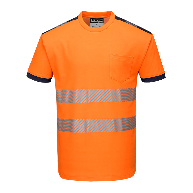 PortWest T181 Warnschutz T-Shirt Cotton Comfort Klasse 2