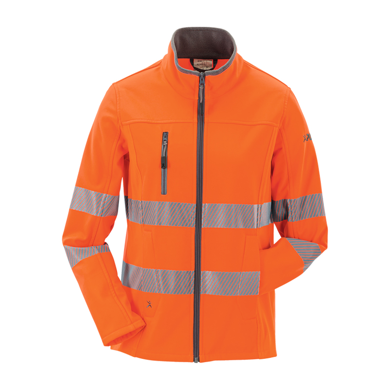 Planam Norit Damen Pure Warnschutz SoftShell Jacke mit Stretch
