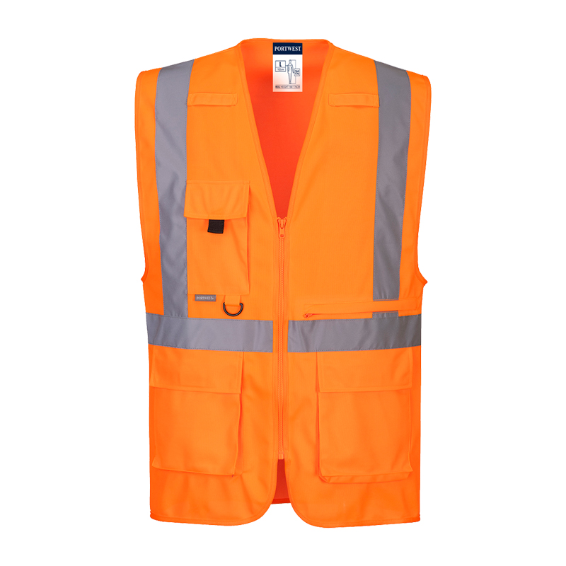 PortWest C357 Warnschutz Exekutiv Weste mit großen Taschen