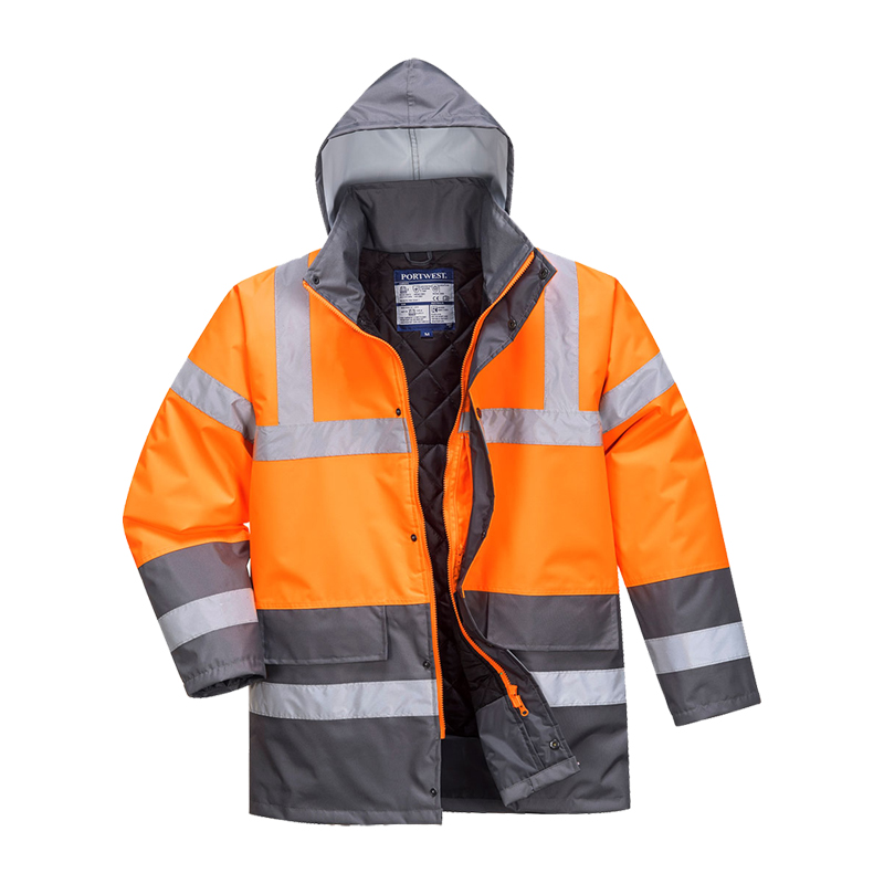 PortWest S467 Winter Warnschutz Verkehrsjacke Kontrast Kälteschutz zertifiziert