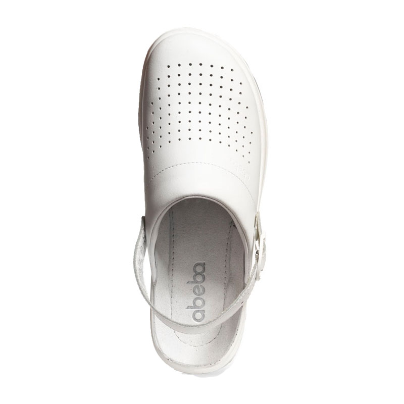 Abeba 87020 Active OB Clog perforiert mit Fersenriemen | Glattleder