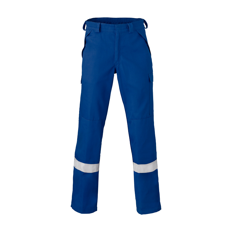 HaVeP 5Safety 8775 MultiNorm Hose APC1 von HaVeP, blaue Arbeitsschutzhose mit Reflexstreifen und Seitentaschen, Frontansicht