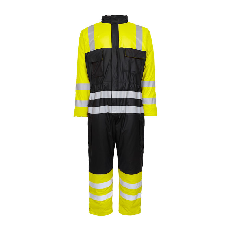 Lyngsøe FR-LR33 MultiNorm Hi Vis Warnschutz Regen Overall gefüttert