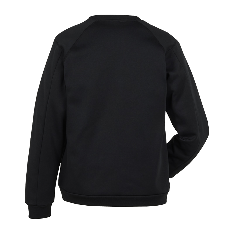 Schwarzes Planam Sweater Sweat-Shirt mit 3D Print in Rückenansicht, langärmliger Pullover für Arbeit und Freizeit