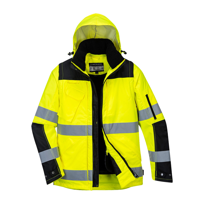 PortWest C469 Warnschutz PRO 3 in 1 Kontrast Winter Jacke multifunktional