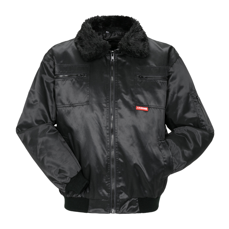 Planam Gletscher Comfort Jacke 3 in 1 nach EN 342 von Planam, schwarze Winter-Arbeitsjacke mit Reißverschluss, Webpelzkragen und Brusttaschen