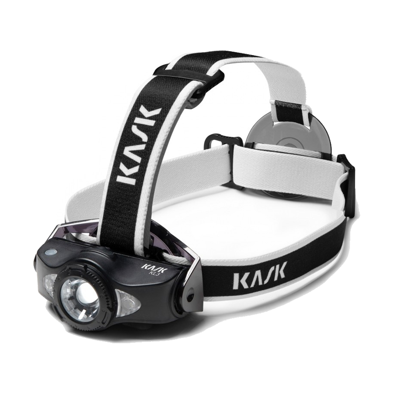 KASK KL-3 HEAD LAMP Stirnlampe mit verstellbarem Kopfband, Bluetooth, IP54 und 7 Funktionen, professionelle Helmleuchte für Industrie und Handwerk