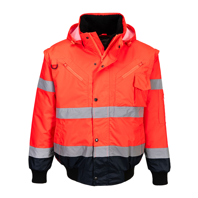 PortWest C465 3-in-1 Warnschutz Pilot Jacke kontrast Klasse 3