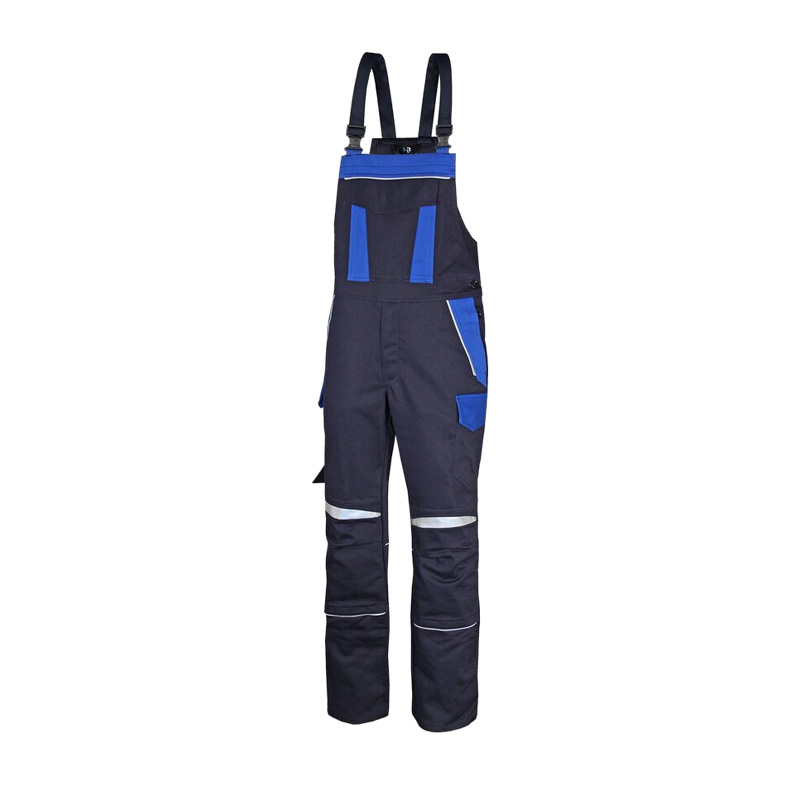 HB Protective Wear ArcSelect MultiNorm Latzhose APC2, dunkelblau mit blauen Taschen, flammhemmend, antistatisch und Störlichtbogen-Schutz Klasse 2