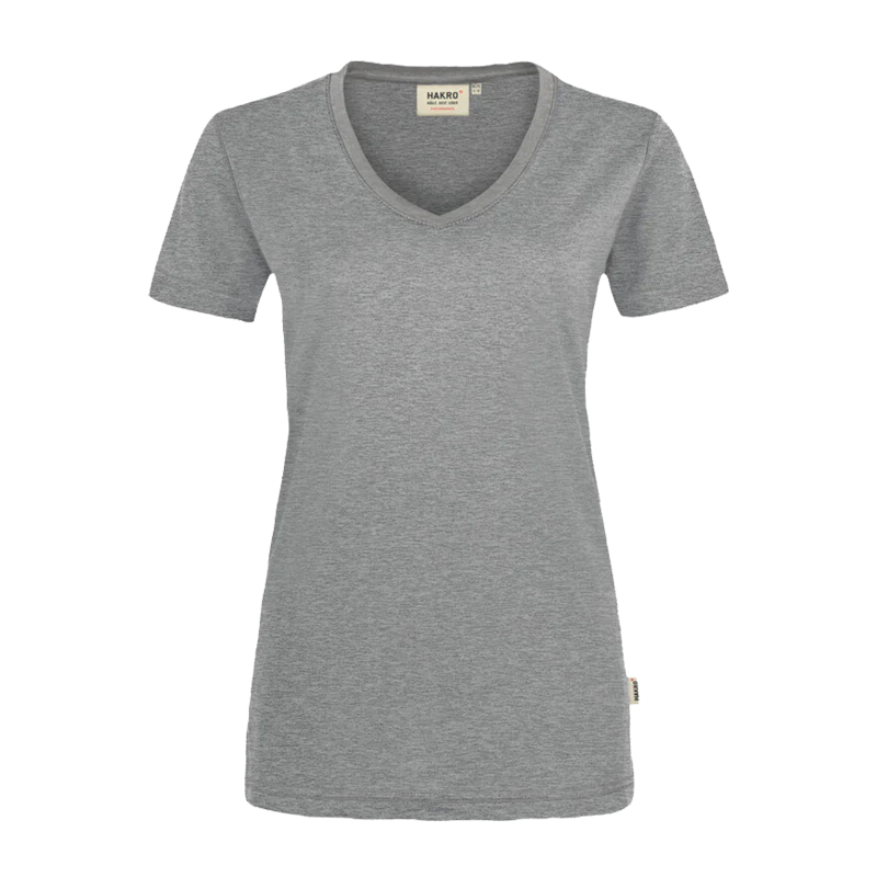 Hakro 181 Damen V-Shirt MikraLinar Regular Fit verstärkte Baumwolle | 1/2 arm