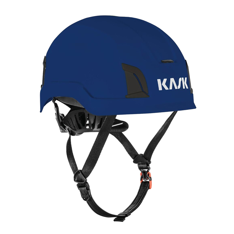 Blauer Kask Zenith X MAX Industriehelm für große Köpfe bis 66 cm mit Kinnriemen, Seitenansicht