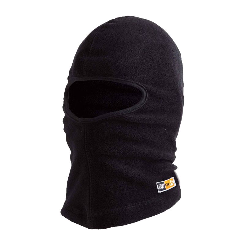 Schwarze Ergodyne N-Ferno 6828 FR Fleece Sturmhaube Gesichtsmaske aus Modacryl-Mix, flammhemmende Balaclava für Helm und Kälteschutz