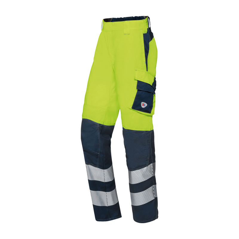 BP Bierbaum Proenen BP 2206 Hi-Vis MultiNorm Hose extra leicht 4 kA | APC1 in Gelb/Marine mit Reflexstreifen und Seitentasche