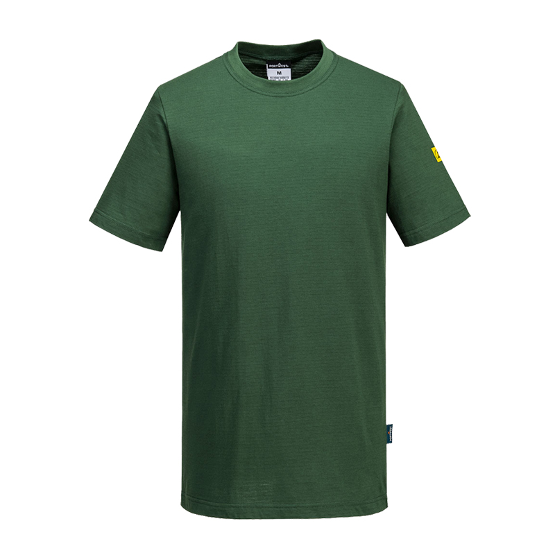 PortWest AS20 Antistatik ESD T-Shirt kurzarm für EPA Bereiche