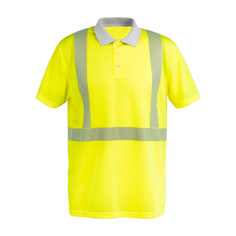 Planam Norit Warnschutz Polo Shirt kurzarm mit Stretch