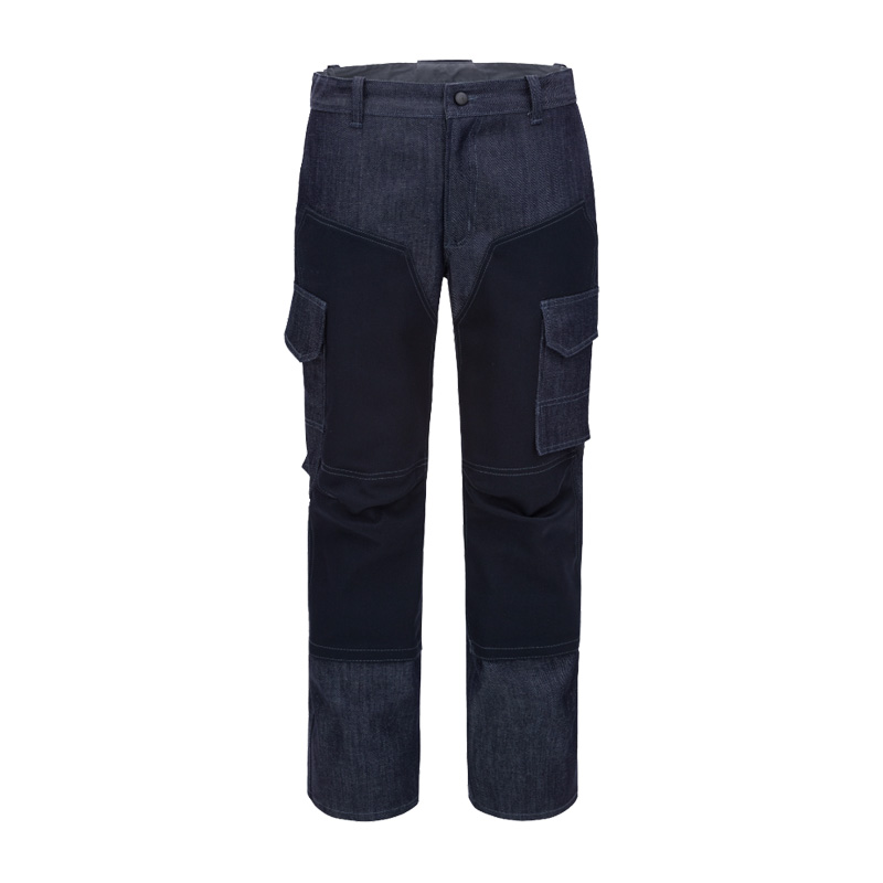 HB ComFlex Aramid Schweißer Stretch Hose Klasse 2 von HB Protective Wear, dunkelblaue Arbeitshose mit Stretchbereichen und Seitentaschen für flexibles, sicheres Schweißen