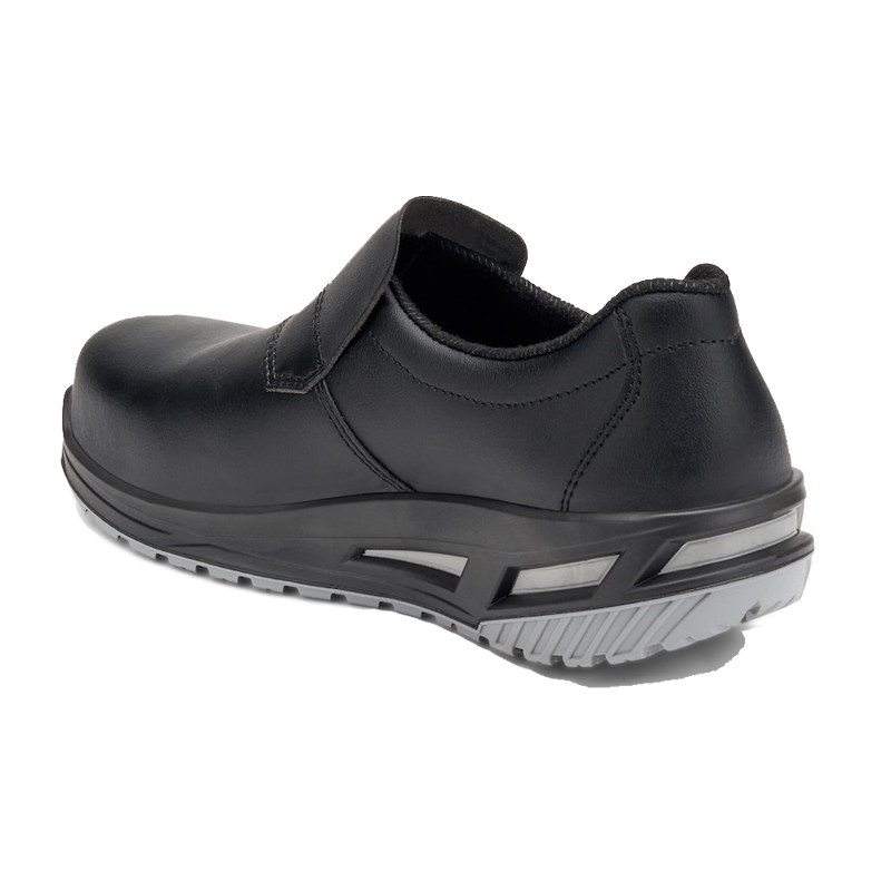 Schwarzer Giasco 3Move ESD Arendal Evo Sicherheitsschuh S2, säurebeständig, ergonomischer Arbeitsschuh mit Klettverschluss und rutschhemmender Sohle