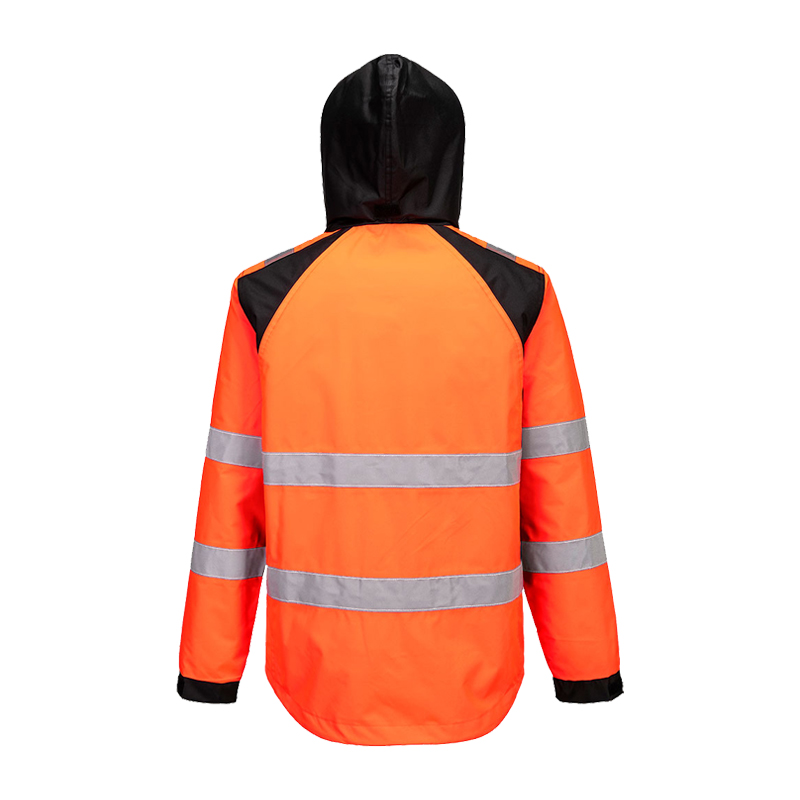 PortWest CD860 ECO Warnschutz Regenjacke 100% recyceltes PES