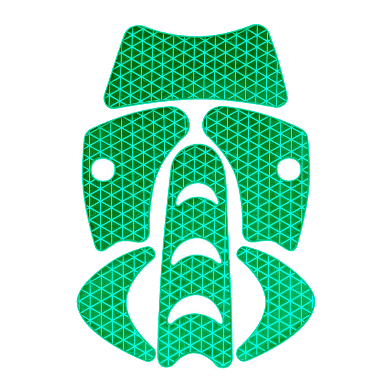 Kask Reflexstreifen Set für SuperPlasma Helme, grüne reflektierende Aufkleber zur besseren Sichtbarkeit, mehrteiliges Helm-Zubehör
