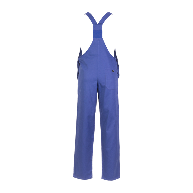 Planam MG 290 Arbeitslatzhose aus verstärkter Baumwolle in Kornblumenblau, robuste Latzhose für Handwerk, Industrie, Baustelle und Werkstatt