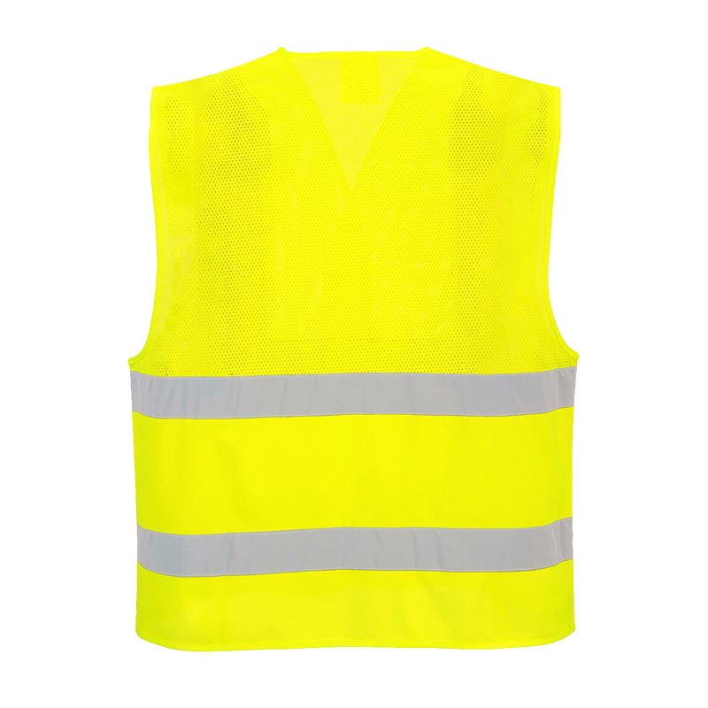 PortWest C494 Warnschutz Meshair Weste mit Ausweisfenster