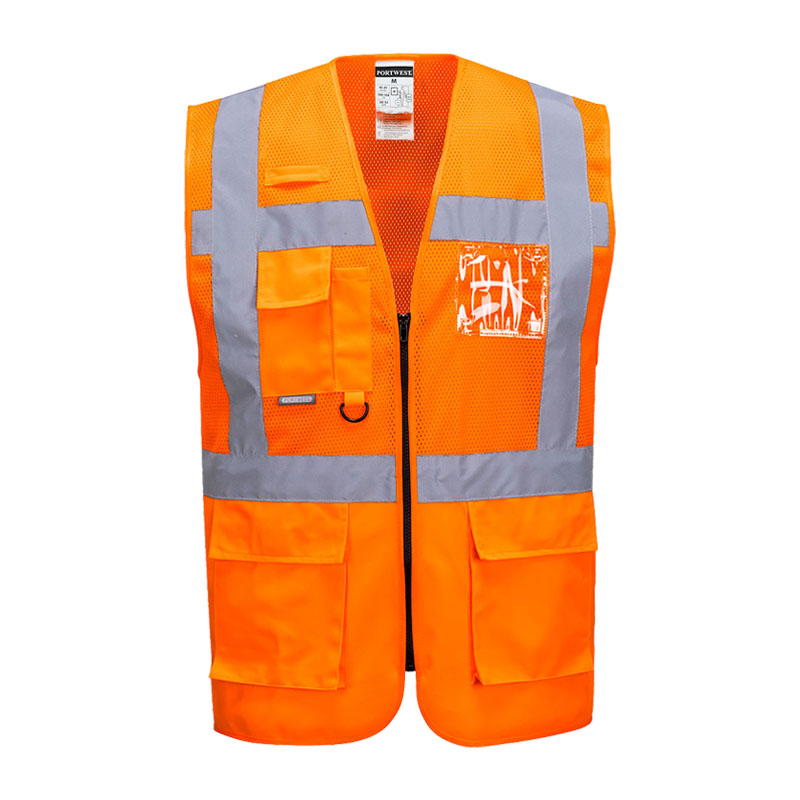 PortWest C496 Warnschutz Meshair Weste Madrid