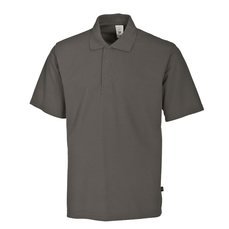 Graues BP 1625 Hygiene Polo-Shirt von BP Bierbaum Proenen, kurzarm, einlauf- und formstabil sowie kochfest