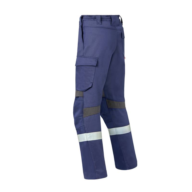 HaVeP Force+ 80396 MultiNorm Schweisser Hose Klasse 2 APC1, blaue Bundhose für Schweißer mit Seitentasche und Reflexstreifen