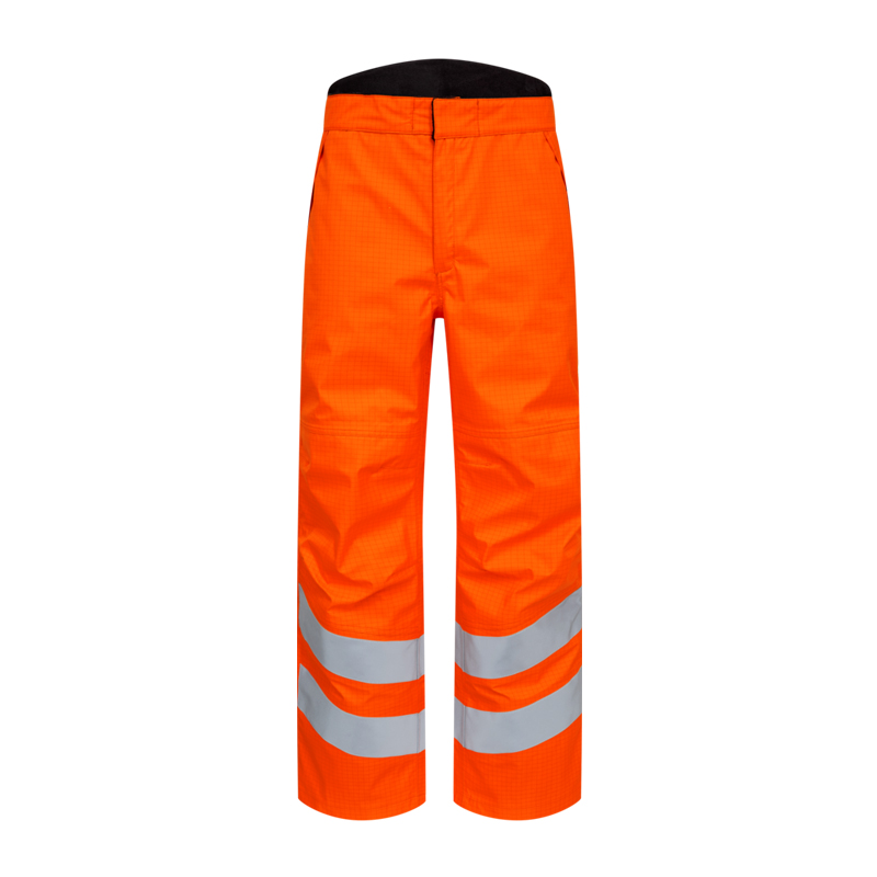 Engel Safety+ 2930-180 MultiNorm Warnschutz-Winterhose APC2 in Hi-Vis Orange, Überziehhose mit Reflexstreifen für kalte Arbeitseinsätze