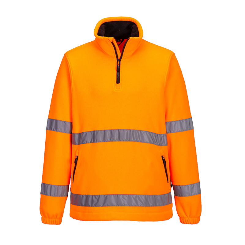 PortWest F302 Warnschutz Fleece Pullover Troyer mit Zip