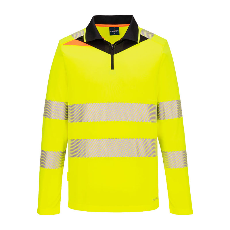PortWest DX419 Hi-Vis Polo Shirt langarm Klasse 2